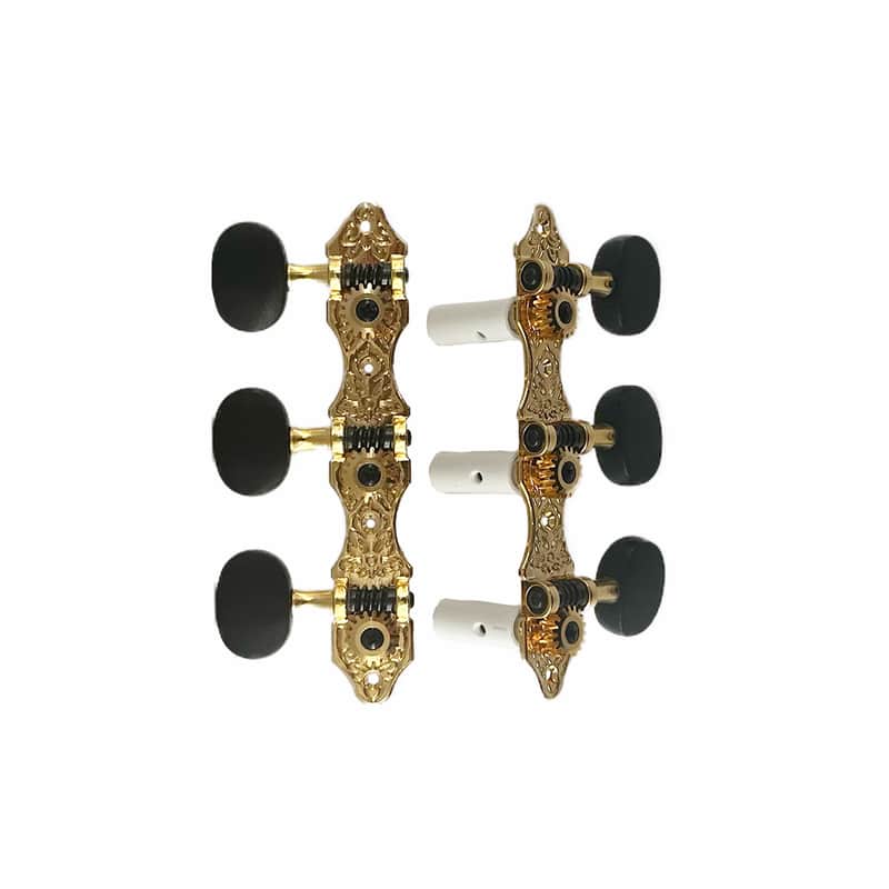 Allparts Allparts TK-7942-0E2 Gold-Ebony Classical Hauser Style Tuner Set - New