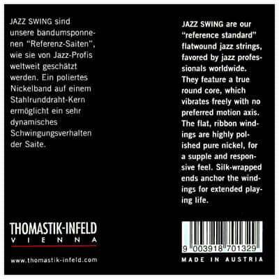 Thomastik-Infeld JS113T Jazz Swing Flatwound Jazz Guitar Strings Medium Tin-Plated Trebles (.013-.053) image 2
