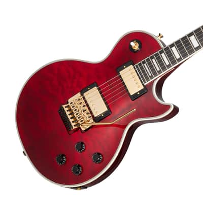 Epiphone Alex Lifeson Les Paul Custom Axcess Quilt - Ruby image 2