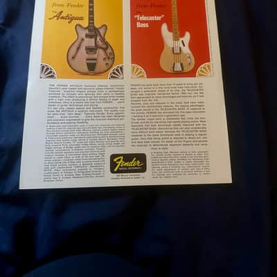 Fender  1970 Telecaster Bass Antigua Coronado Wildwood  catalog leaflet image 2