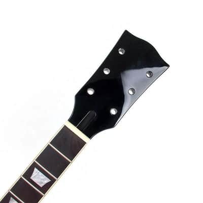 Black Gloss Les Paul-Style Guitar Neck, 22 Fret, Maple & Rosewood Fretboard image 6