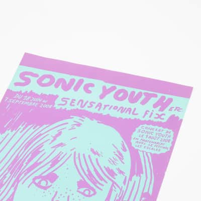 Sonic Youth and Sensational Fix 2008 French Poster #2(Purple) 24"x16" Owned by Sonic Youth image 3