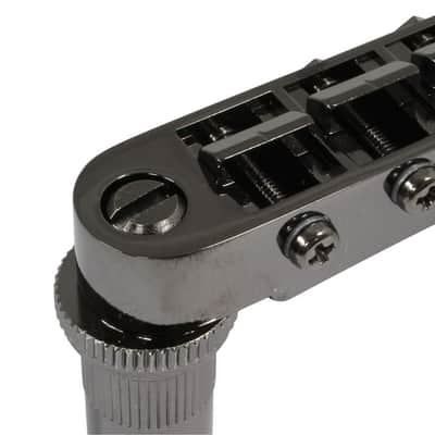 GOTOH GE103B-T Guitar Bridge with large metric posts Cosmo Black image 2