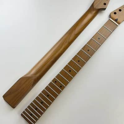 Custom Roasted Maple Wood Guitar Tele Style Neck, 22 Frets image 5