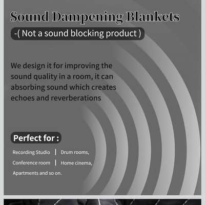 Large Sound Dampening Blanket Curtain image 4