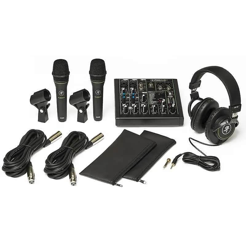 Mackie Performer Bundle with Mixer, Microphones, Headphones 2010s - Black image 1