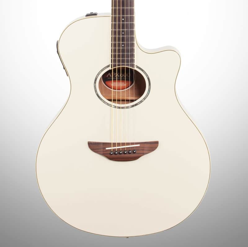 Yamaha APX-600 Acoustic-Electric Guitar, Vintage White image 1