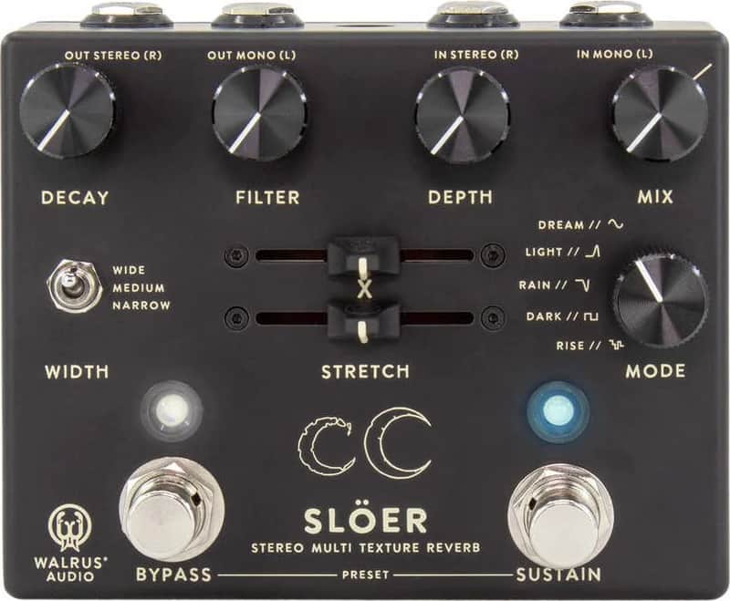 Walrus SLOER Stereo Ambient Reverb Pedal, Black image 1