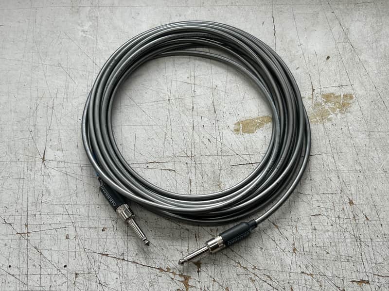 Alessandro High-End Products Instrument Two 20' Straight to Straight Guitar Cable - Silver image 1