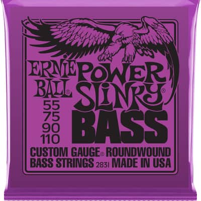 Ernie Ball 2831 Power Slinky Nickel 4-String Bass Guitar Strings, 55-110 Long Scale image 1