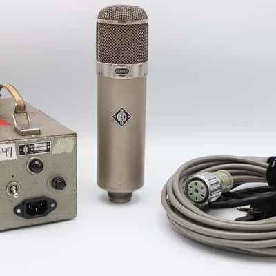 Neumann U47 Long Body #2927 - K47 capsule, VF14M tube, BV08 Transformer, original PSU and Cable 1950s - Chrome Top / Grey Painted Body image 15