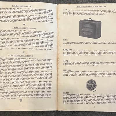 Valco Amplifier User Manual 1950’s image 3