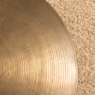 1970s Zildjian 14" Thin Stamp Hi Hat Cymbals 1079g image 3
