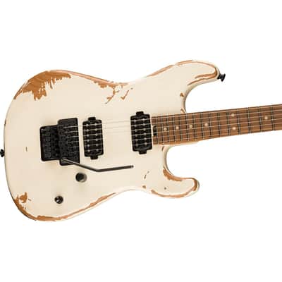 Charvel Charvel Pro-Mod Relic San Dimas Style 1 HH FR PF Electric Guitar, Pau Ferro Fingerboard, Weathered White image 4