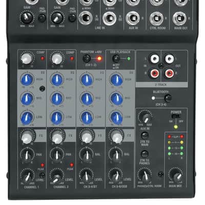Rockville ROCKMIX 8 Channel Mixer w USB Recording Interface+Compressor+Bluetooth image 8