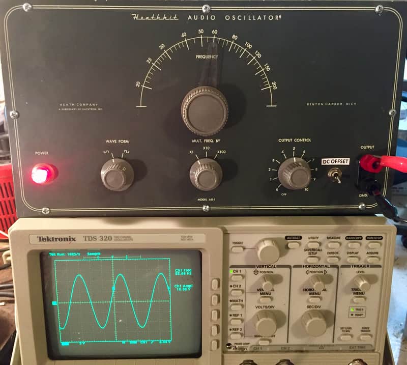 Heathkit AO-1 Audio Oscillator w DC Offset Switch, Probe & Manual – Serviced, Tested & Calibrated image 1