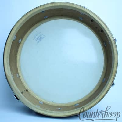 Slingerland 14x5.5"Snare Drum Black/Gold Duco Student Model Chicago60s COB Brass image 9