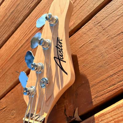 New Austin Candy Apple Red P-Bass Guitar image 5