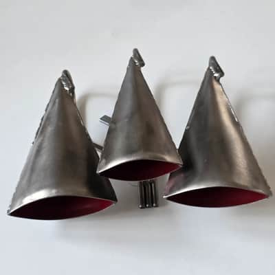 Pete Engelhart Triple Steel Bell Cowbell – Metal Percussion Latin Instrument with Clamp image 3