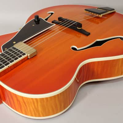 M. Campellone Standard 17" Amber Burst Hand Made Hollowbody w/OHSC image 8