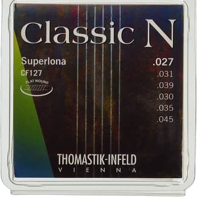 Thomastik-Infeld CF127 Classic N Superlona Chrome Steel Flat-Wound Guitar Strings - Light (.27 - .45) 2010s - Standard image 3