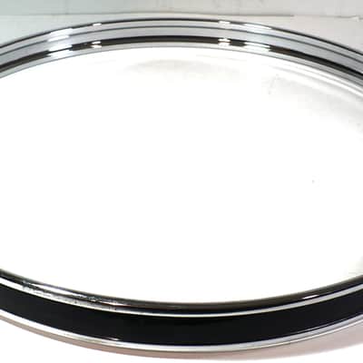 22" Bass Drum Hoop / Chrome with Black Wrap Inlay / Early Pearl Export image 5