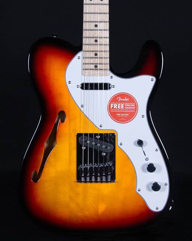 Squier Affinity Telecaster Thinline, Maple FB, 3-Color Sunburst image 1