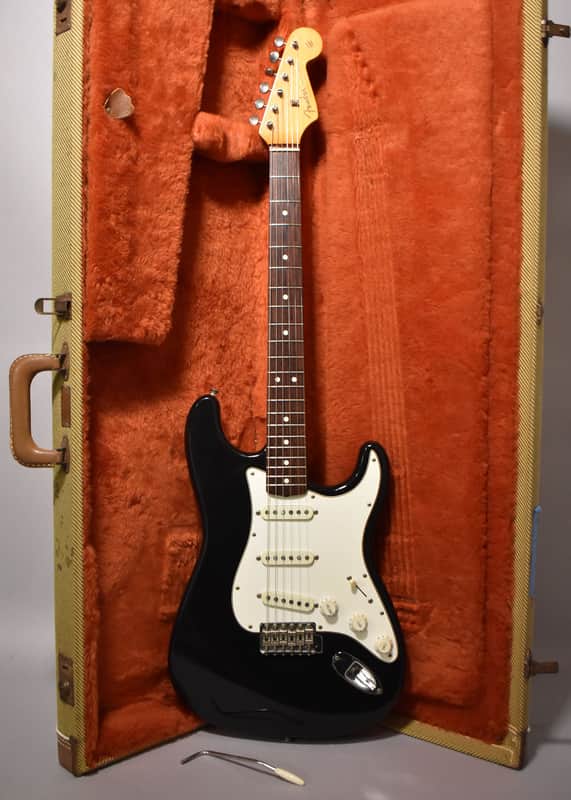 1988 Fender American Vintage '62 Stratocaster Reissue AVRI Black Finish w/OHSC image 1