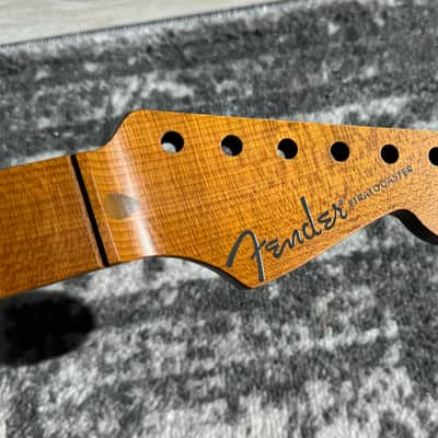 NEW Fender Licensed Allparts Flamed Quartersawn Roasted Maple Nitrocellulose Neck image 3