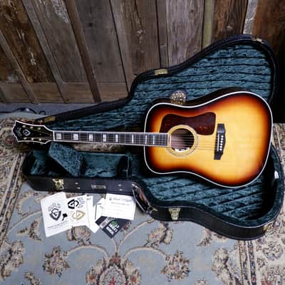Guild USA D-55E Dreadnought - Antique Burst w/ Humidified Hard Case NAMM Display Guitar image 25