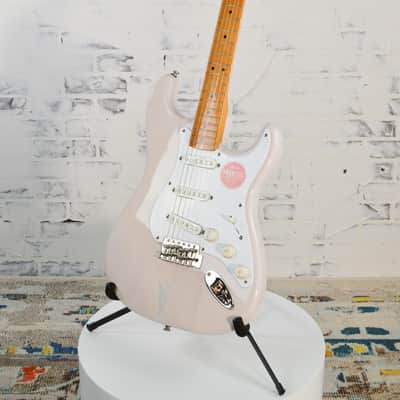 Squier Classic Vibe 50s Stratocaster Electric Guitar White Blonde With Gig Bag image 4