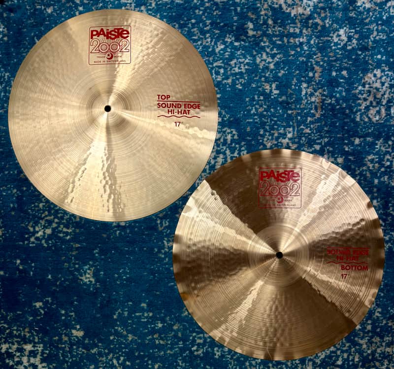 Don’t pay £477!! MASSIVE 17” Paiste 2002 SOUND-EDGE Hihats 1547g 1705g image 1