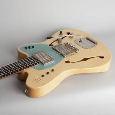 Deimel Guitarworks  Bluestar Semi-Hollow Body Electric Guitar (2020), ser. #13, original molded black plastic hard shell case. image 7