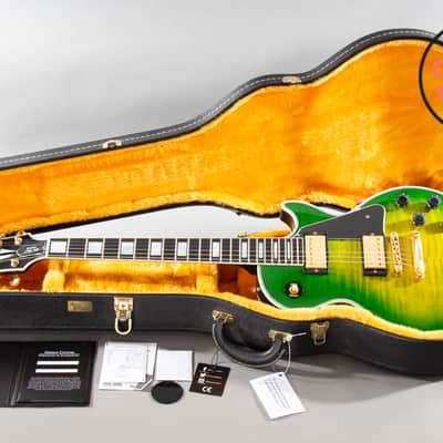 2023 Gibson Custom Shop Les Paul Custom Figured Iguana Burst M2M Long Tenon OHSC COA image 2