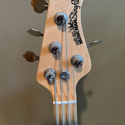 Ernie Ball Music Man StingRay 4 H with Maple Fretboard 1991 - 1998 - Translucent Teal image 5