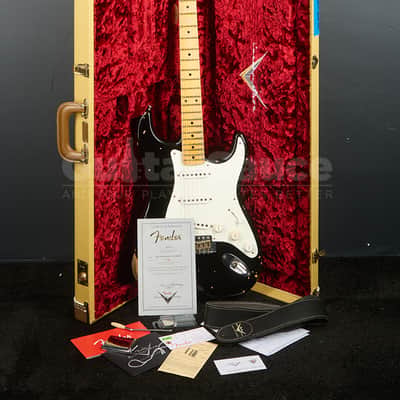 Fender Custom Shop 55 Stratocaster Heavy Relic Aged 2017 - Black Over Chocolate Two Tone Sunburst (COD 2136UG) image 19