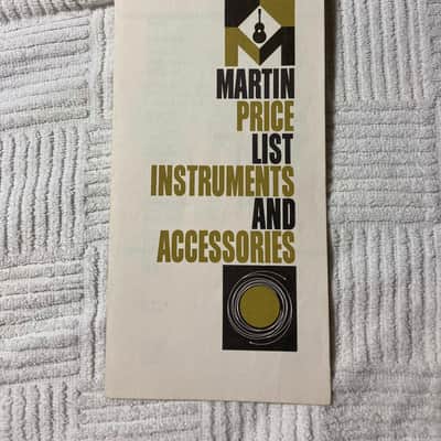 Vintage 1960 Martin Guitar Price List Case Candy image 1