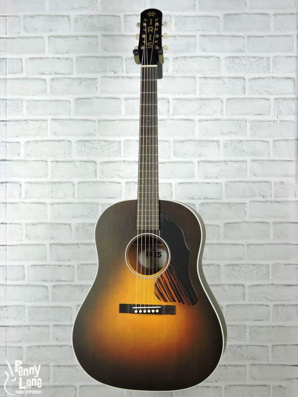 Iris DF Tobacco Burst 1-11/16" Acoustic Slope-Shoulder Dreadnought Guitar with Case image 1
