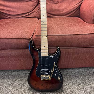 Michael Kelly CC60BB Custom Collection Double Cut HSS Burl Burst image 5