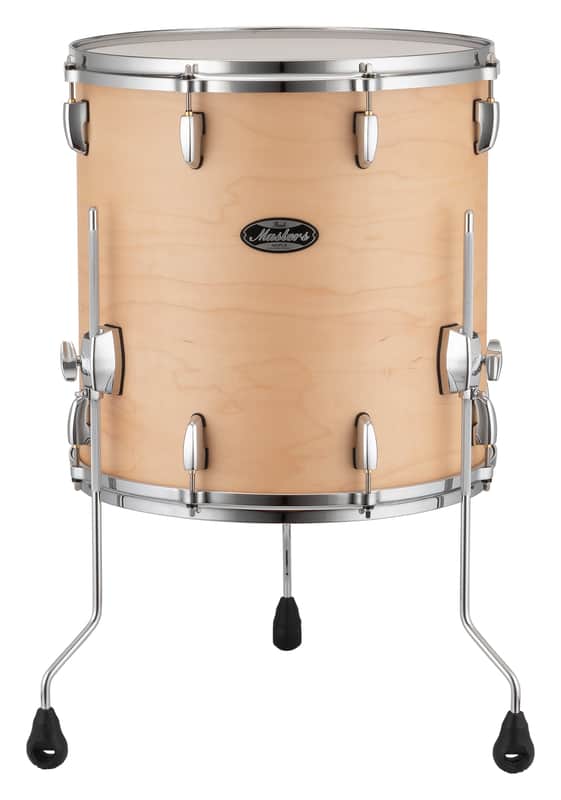 Pearl Masters Maple 16x16" Matte Natural Maple Premium Lacquer #111 Floor Tom Drum w/Legs | WorldShip | NEW | Authorized Dealer image 1