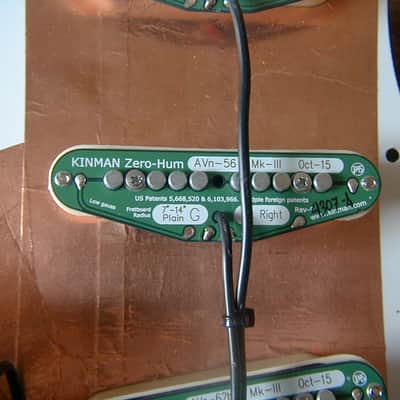 Kinman Traditional Mk-III Strat Pickup Set, Zero-Hum, Loaded Pickguard, Full System, LN image 6