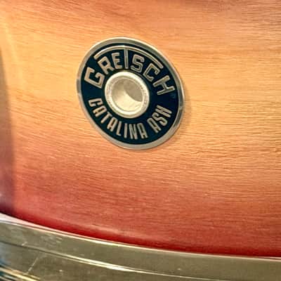 Gretsch Catalina Ash 5.5x14 snare drum - natural to tobacco image 3