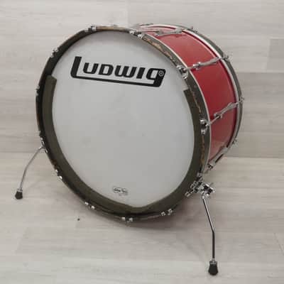 Ludwig 26x14 Convereted Marching Bass Drum - Red image 8