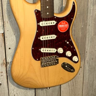 Squier Classic Vibe '70s Stratocaster Electric Guitar By Fender Natural, In Stock Includes Pro Setup & Ships Ultra Fast ! image 3