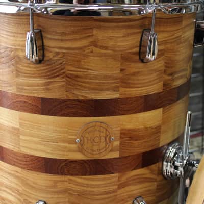 Holloman Custom Drums Ash/Mahogany drum set - hand rubbed urethane over Danish Oil image 5