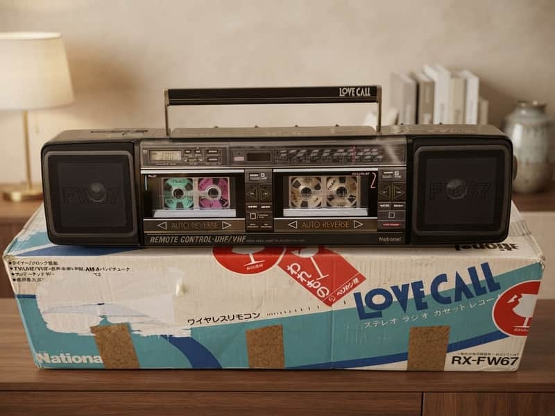 National RX-FW67 Rare Vintage Boombox Getto blaster Warranty Cassette Serviced image 1