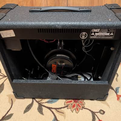 CRATE GX-80 80 Watt Guitar amp MADE IN USA ca 1995, Black Tolex, 2 Ch, 12" Speaker, Spring Reverb, Foot Switch & User Manual - FULLY SERVICED - Works Excellently.  Sounds Amazing. image 6