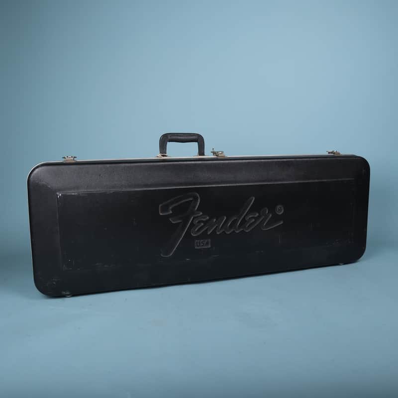 1980s Fender USA Molded Hardshell Rectangular Electric Guitar Case Black image 1