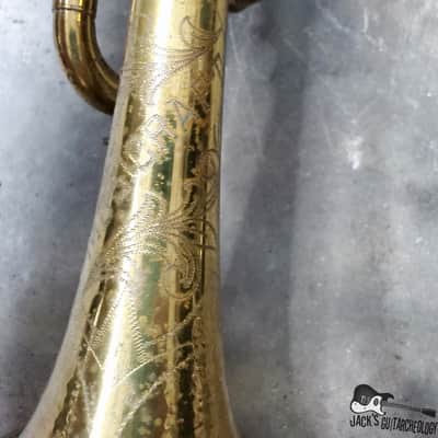Conn / Musicraft "Stencil Horn" Bb Trumpet (1920s Lacquered Brass) image 11