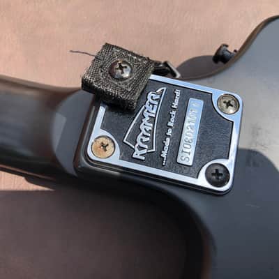 Kramer Imperial Matte Black Explorer Electric Guitar & DiMarzio Strap image 9